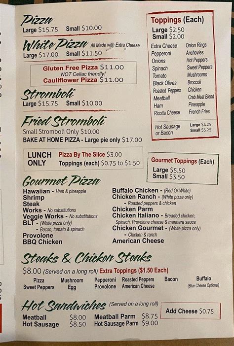 Joe santucci menu  $18